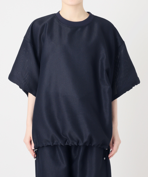 CALMER（カルメール）の「Mesh T-BLOUSE / メッシュTシャツブラウス（Tシャツ/カットソー・レディース・ネイビー・FREE）」の6枚目の写真