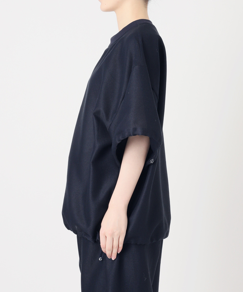 CALMER（カルメール）の「Mesh T-BLOUSE / メッシュTシャツブラウス（Tシャツ/カットソー・レディース・ネイビー・FREE）」の7枚目の写真