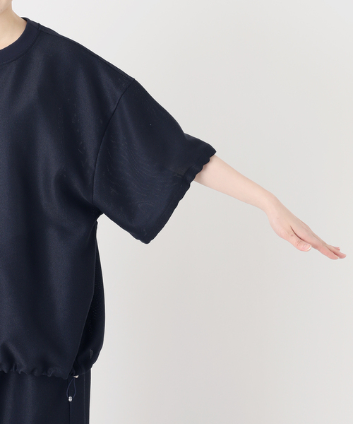 CALMER（カルメール）の「Mesh T-BLOUSE / メッシュTシャツブラウス（Tシャツ/カットソー・レディース・ネイビー・FREE）」の10枚目の写真