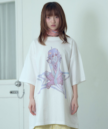 NICE GHOST CLUB（ナイスゴーストクラブ）の「STAR GIRL BIG BIG TEE_WHITE(NG2GMUT522A)（Tシャツ/カットソー）」