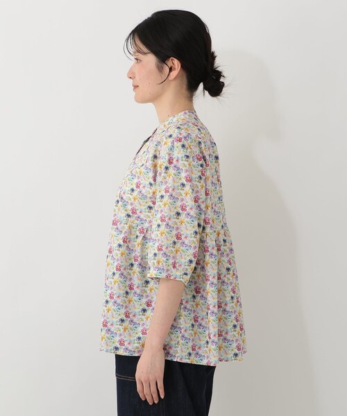 Afternoon Tea(アフタヌーンティー)の「バンドカラーブラウス/リバティプリント(シャツ/ブラウス・レディース・パープル・MEDIUM)」の5枚目の写真