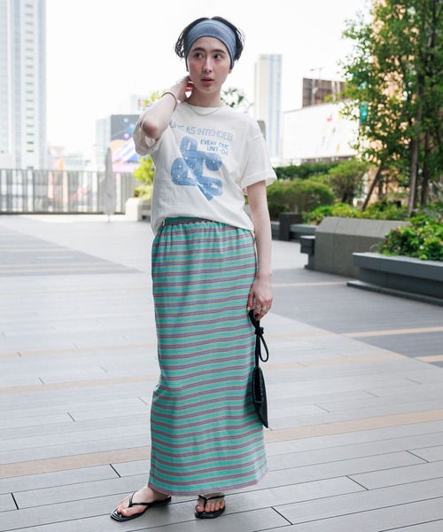 GEORGE'S(ジョージズ)の「ヴィンテージライクロゴTシャツ(Tシャツ/カットソー・レディース・オフホワイト/チャコールグレー/オレンジ・FREE)」の4枚目の写真