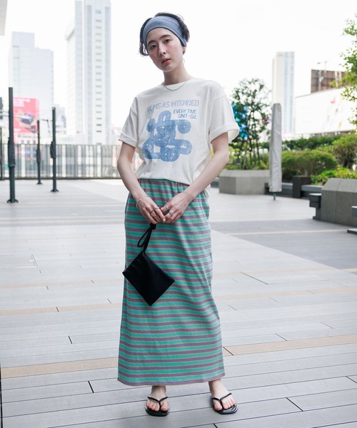 GEORGE'S(ジョージズ)の「ヴィンテージライクロゴTシャツ(Tシャツ/カットソー・レディース・オフホワイト/チャコールグレー/オレンジ・FREE)」の5枚目の写真