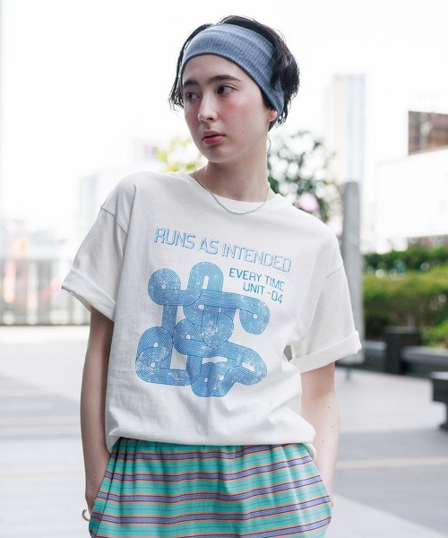 GEORGE'S(ジョージズ)の「ヴィンテージライクロゴTシャツ(Tシャツ/カットソー・レディース・オフホワイト/チャコールグレー/オレンジ・FREE)」の8枚目の写真