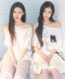 カットアウトロゼットTシャツホワイト