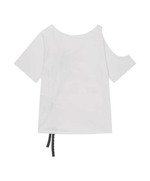 ILLIGO（イリゴ）の「カットアウトロゼットTシャツホワイト（Tシャツ/カットソー・レディース・その他・OS）」の5枚目の写真