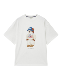 YALE（イェール）の「ハンサムダンボールキャップルックTシャツ_アイボリー（Tシャツ/カットソー）」
