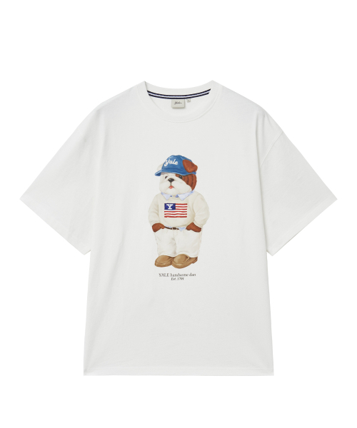 YALE(イェール)の「ハンサムダンボールキャップルックTシャツ_アイボリー(Tシャツ/カットソー・レディース・その他・SMALL/MEDIUM/LARGE/X-LARGE)」の1枚目の写真