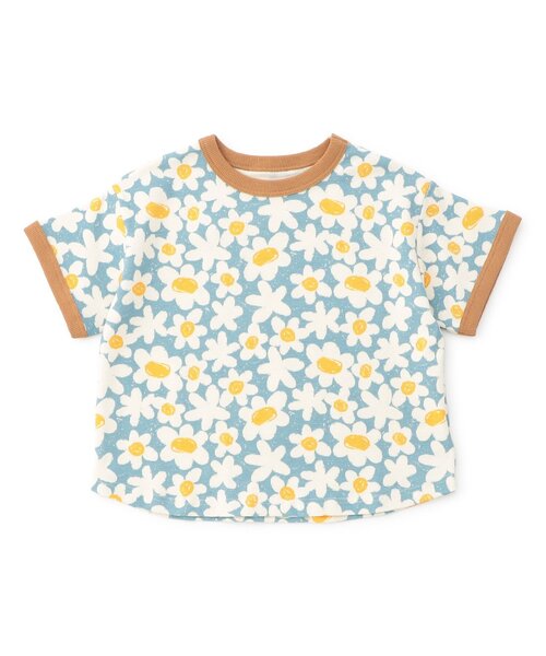 BREEZE(ブリーズ)の「【リンク】イロイロ総柄半袖Tシャツ_セットアップ可(Tシャツ/カットソー・キッズ・レッド/グリーン/キャメル/キナリ/サックスブルー/ブルー・130/120/110/100/90/80)」の1枚目の写真
