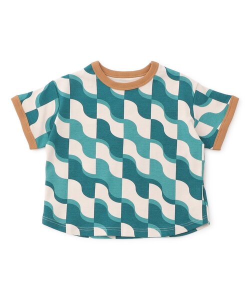 BREEZE(ブリーズ)の「【リンク】イロイロ総柄半袖Tシャツ_セットアップ可(Tシャツ/カットソー・キッズ・レッド/グリーン/キャメル/キナリ/サックスブルー/ブルー・130/120/110/100/90/80)」の3枚目の写真