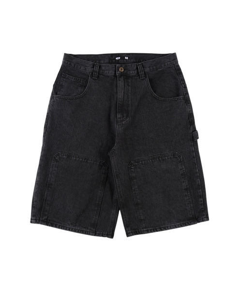 ERTR（イーアールティーアール）の「Carpenter Buckle Bermuda Denim Pants Black（その他パンツ・レディース・その他・SMALL/MEDIUM/LARGE）」の2枚目の写真