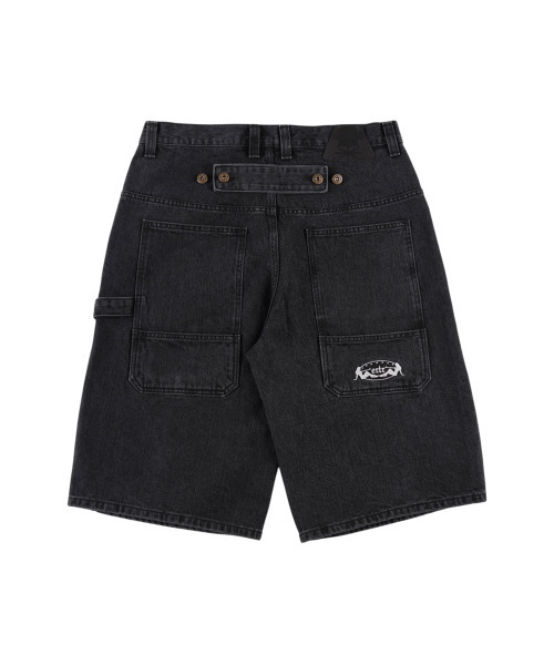 ERTR（イーアールティーアール）の「Carpenter Buckle Bermuda Denim Pants Black（その他パンツ・レディース・その他・SMALL/MEDIUM/LARGE）」の3枚目の写真