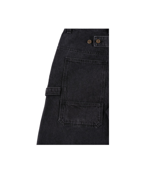 ERTR（イーアールティーアール）の「Carpenter Buckle Bermuda Denim Pants Black（その他パンツ・レディース・その他・SMALL/MEDIUM/LARGE）」の6枚目の写真
