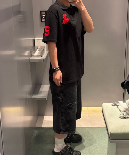 ERTR（イーアールティーアール）の「Carpenter Buckle Bermuda Denim Pants Black（その他パンツ・レディース・その他・SMALL/MEDIUM/LARGE）」の8枚目の写真