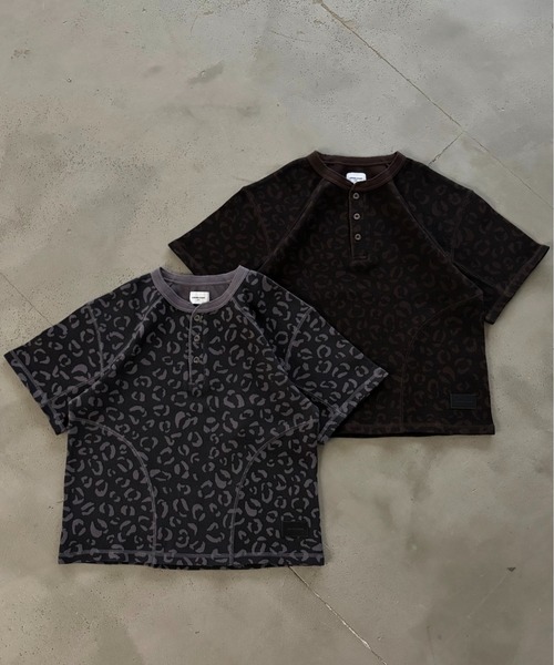 ANDER HUNK(アンダーハンク)の「Reopard Henry neck Thermal T / レオパードヘンリーネックサーマルT(Tシャツ/カットソー・メンズ・ブラック/ブラウン・MEDIUM/LARGE)」の7枚目の写真