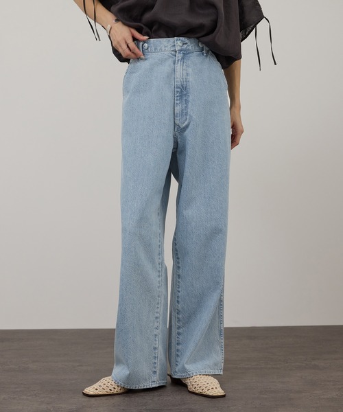 KURO for SALON（クロ）】別注EASY TUCK DENIM LIGHT INDIGO / デニム