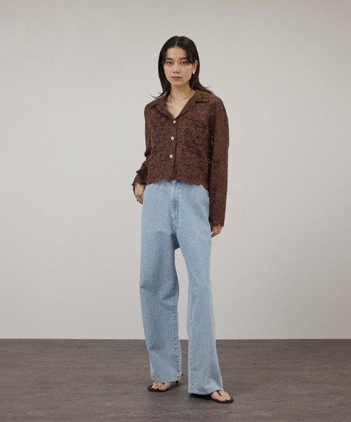 KURO(クロ)の「【KURO for SALON(クロ)】別注EASY TUCK DENIM LIGHT INDIGO / デニムパンツ(デニムパンツ・レディース・サックスブルー・1/0)」の17枚目の写真