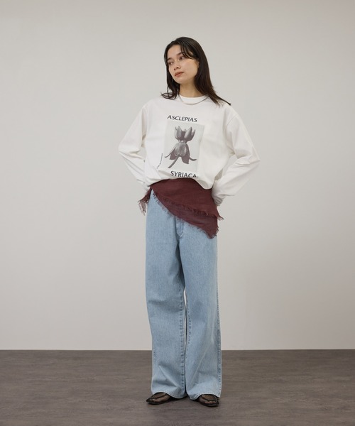 KURO(クロ)の「【KURO for SALON(クロ)】別注EASY TUCK DENIM LIGHT INDIGO / デニムパンツ(デニムパンツ・レディース・サックスブルー・1/0)」の18枚目の写真