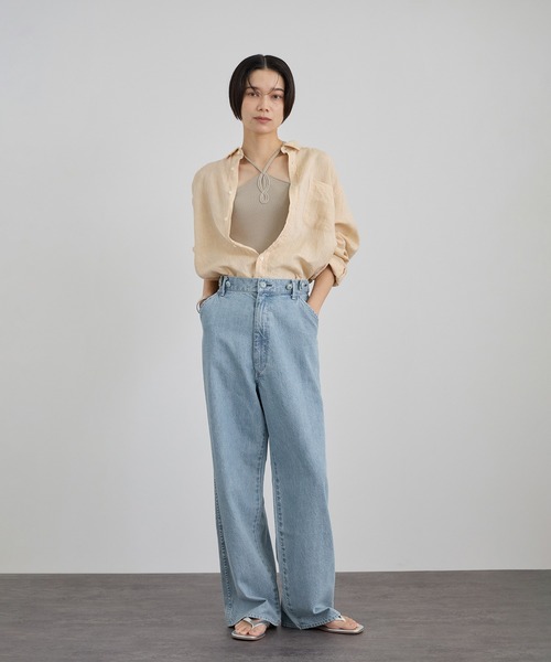 KURO for SALON（クロ）】別注EASY TUCK DENIM LIGHT INDIGO / デニム