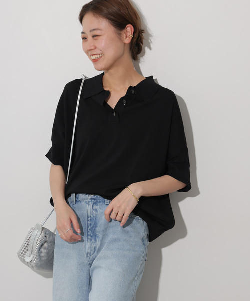 JOURNAL STANDARD relume(ジャーナルスタンダード レリューム)の「《追加6》ウォッシャブルニットポロシャツ(ニット/セーター・レディース・ベージュ/ブラック/ホワイト・FREE)」の8枚目の写真