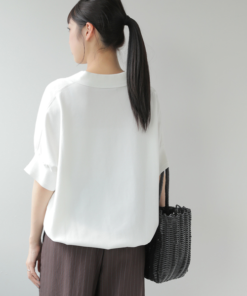 JOURNAL STANDARD relume(ジャーナルスタンダード レリューム)の「《追加6》ウォッシャブルニットポロシャツ(ニット/セーター・レディース・ベージュ/ブラック/ホワイト・FREE)」の15枚目の写真