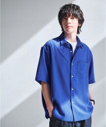 green label relaxing | ワッシャー ポプリン ボックスシルエット 半袖 シャツ(シャツ/ブラウス)