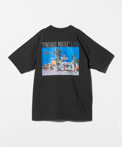 BEAUTY&YOUTH UNITED ARROWS（ビューティーアンドユースユナイテッドアローズ）の「【別注】＜EIZIN SUZUKI＞PINENOT MOTEL プリント Tシャツ（Tシャツ/カットソー・メンズ・ダークグレー・L/M/S/XL）」の8枚目の写真