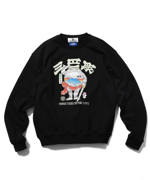 Lafayette(ラファイエット)の「LFYT ラファイエット【Lafayette】 × スリータイズタトゥー 【THREE TIDES TATTOO】 - クルーネックスウェット【HORIMATSU CREW SWEAT LE260701】(スウェット・メンズ・ブラック/ヘザーグレー・L/XL/XXL/M)」の2枚目の写真