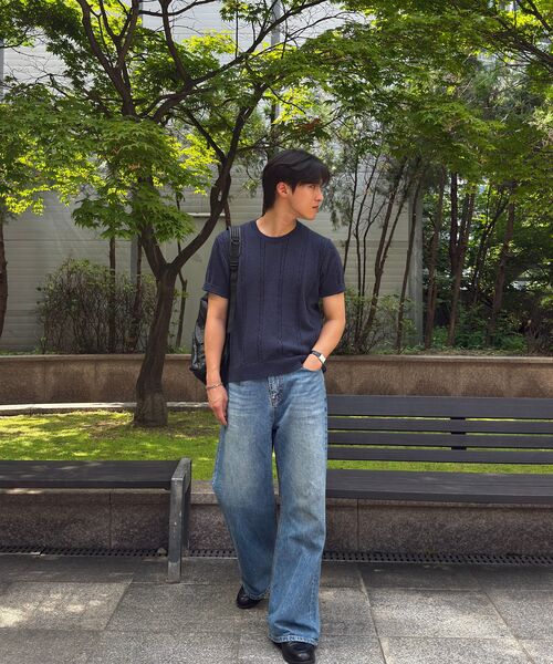HYOJI(ヒョージ)の「26 SS ウォッシャブルケーブルラウンドクロップニット(6カラー)(ニット/セーター・メンズ・アイボリー/ブラック/ネイビー/ブラウン/レッド/チャコール・M/L/XL)」の18枚目の写真