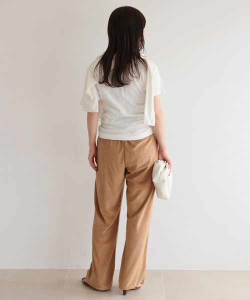 ONIT（オニット）の「《追加》Plus by ONIT/オニット SLOBE別注 2way パイルパンツ（その他パンツ・レディース・ネイビー/キャメル・FREE）」の6枚目の写真