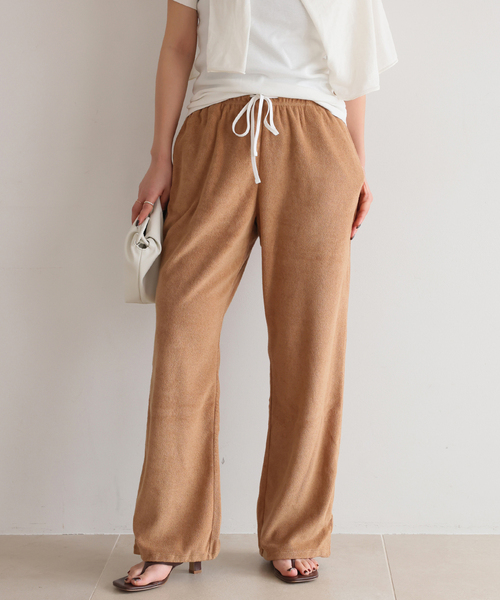 ONIT（オニット）の「《追加》Plus by ONIT/オニット SLOBE別注 2way パイルパンツ（その他パンツ・レディース・ネイビー/キャメル・FREE）」の7枚目の写真