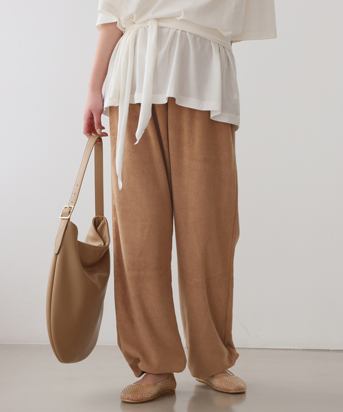ONIT（オニット）の「《追加》Plus by ONIT/オニット SLOBE別注 2way パイルパンツ（その他パンツ・レディース・ネイビー/キャメル・FREE）」の13枚目の写真