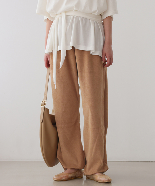 ONIT（オニット）の「《追加》Plus by ONIT/オニット SLOBE別注 2way パイルパンツ（その他パンツ・レディース・ネイビー/キャメル・FREE）」の14枚目の写真