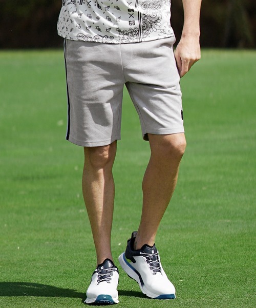 DIVINER GOLF(ディバイナー ゴルフ)の「【DIVINER GOLF】フェイクスウェードショートパンツ メンズ ゴルフウェア ハーフパンツ 夏服(ゴルフグッズ・メンズ・チャコールグレー/オフホワイト/ライトグレー・L/M/XL/XXL)」の3枚目の写真
