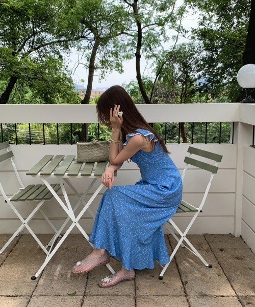 FAVORITO(ファヴォリート)の「フリルワンピース(ワンピース・レディース・グリーン/ブルー・F)」の13枚目の写真