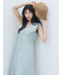 LAGUNAMOON | フロントZIPミックスカラーワンピース 【夏服】(ワンピース)