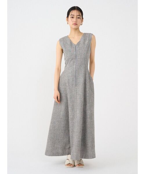 LAGUNAMOON（ラグナムーン）の「フロントZIPミックスカラーワンピース 【夏服】（ワンピース・レディース・レッド/ブラック/ベージュ/グリーン・SMALL/MEDIUM）」の5枚目の写真