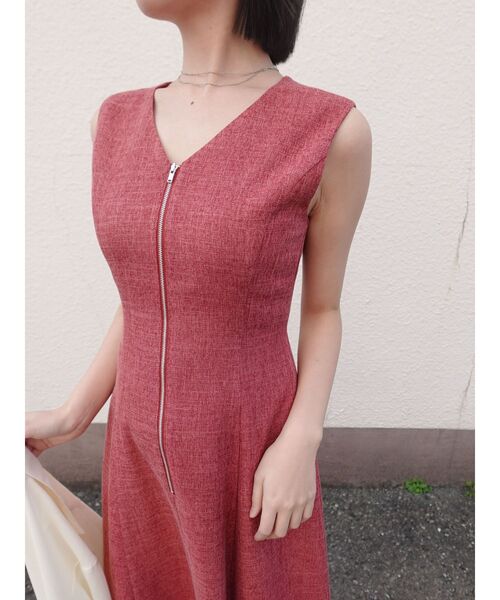 LAGUNAMOON（ラグナムーン）の「フロントZIPミックスカラーワンピース 【夏服】（ワンピース・レディース・レッド/ブラック/ベージュ/グリーン・SMALL/MEDIUM）」の18枚目の写真