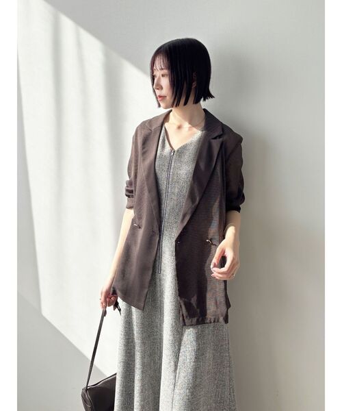 LAGUNAMOON(ラグナムーン)の「フロントZIPミックスカラーワンピース 【夏服】【オフィスカジュアル】(ワンピース・レディース・レッド/ブラック/ベージュ/グリーン・SMALL/MEDIUM)」の13枚目の写真
