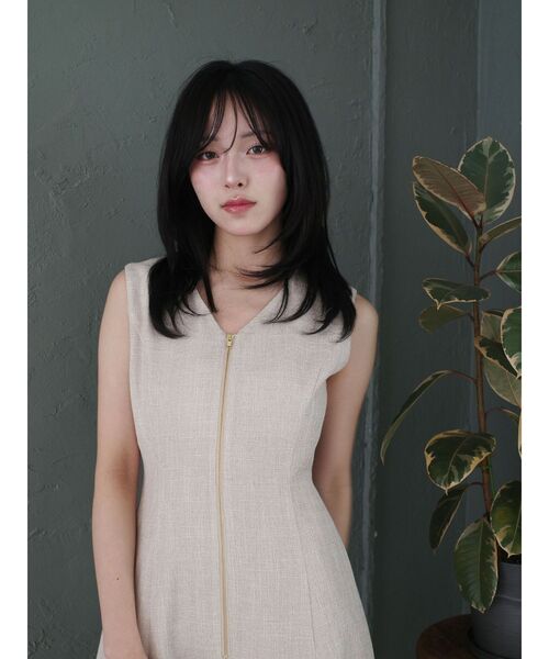 LAGUNAMOON(ラグナムーン)の「フロントZIPミックスカラーワンピース 【夏服】【オフィスカジュアル】(ワンピース・レディース・レッド/ブラック/ベージュ/グリーン・SMALL/MEDIUM)」の12枚目の写真