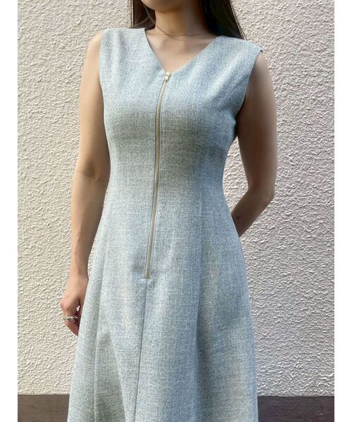 LAGUNAMOON(ラグナムーン)の「フロントZIPミックスカラーワンピース 【夏服】【オフィスカジュアル】(ワンピース・レディース・レッド/ブラック/ベージュ/グリーン・SMALL/MEDIUM)」の7枚目の写真