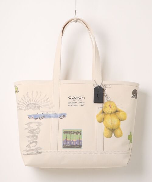 COACH(コーチ)の「ユーティリティー トート・スケッチ プリント(トートバッグ・メンズ・ホワイト系その他・ONE)」の1枚目の写真
