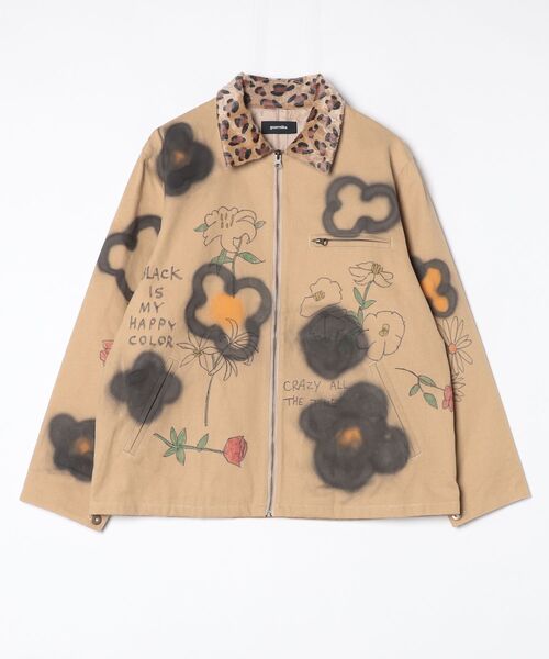 ROYAL FLASH(ロイヤルフラッシュ)の「guernika/ゲルニカ/Flower Paint Jacket(その他アウター・メンズ・ブラック・M)」の1枚目の写真