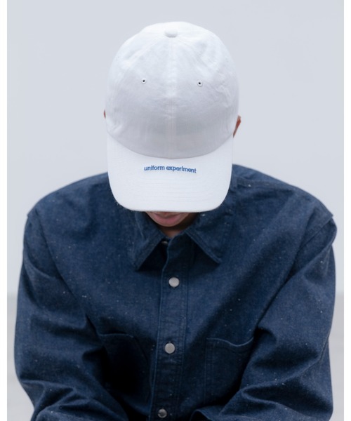 uniform experiment（ユニフォームエクスペリメント）の「NEP DENIM CAP（キャップ・メンズ・ブラック/インディゴブルー/ホワイト・FREE）」の6枚目の写真
