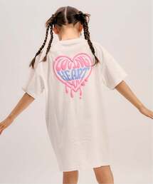 minimal（ミニマル）の「【綿100%】【プチプラ】バックハート半袖Tシャツワンピース（ワンピース）」