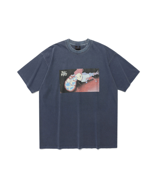 NICE GHOST CLUB(ナイスゴーストクラブ)の「GHOST ANGELS SCENE PIGMENT BIGBIG TEE_NAVY(NG2FMFT592A)(Tシャツ/カットソー・レディース・ネイビー・SMALL/MEDIUM)」の1枚目の写真