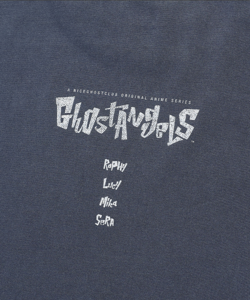 NICE GHOST CLUB(ナイスゴーストクラブ)の「GHOST ANGELS SCENE PIGMENT BIGBIG TEE_NAVY(NG2FMFT592A)(Tシャツ/カットソー・レディース・ネイビー・SMALL/MEDIUM)」の4枚目の写真