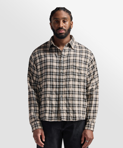 WISM(ウィズム)の「BARE KNUCKLES / ベアナックルズ Eddie L/S Shirt(シャツ/ブラウス・メンズ・ブルー/ブラック・MEDIUM/LARGE)」の4枚目の写真