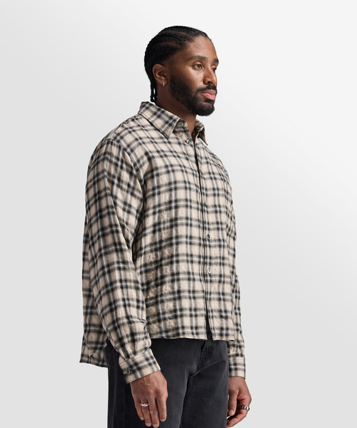 WISM(ウィズム)の「BARE KNUCKLES / ベアナックルズ Eddie L/S Shirt(シャツ/ブラウス・メンズ・ブルー/ブラック・MEDIUM/LARGE)」の5枚目の写真