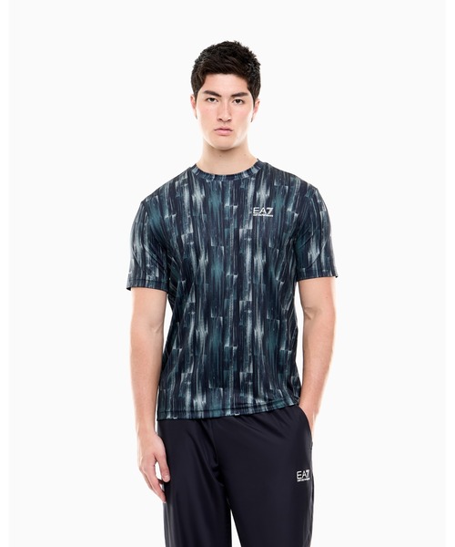 EMPORIO ARMANI EA7(エンポリオアルマーニイーエーセブン)の「【エンポリオ アルマーニ EA7】レギュラーフィット Tシャツ Tennis Pro(Tシャツ/カットソー・メンズ・ネイビー系・LARGE/SMALL/MEDIUM/X-LARGE/X-SMALL)」の1枚目の写真